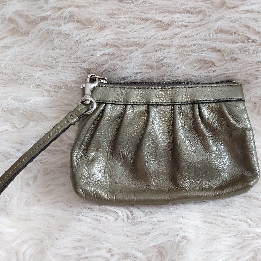 Coach Coral Red Leather Flap Cross Body Mini Bag